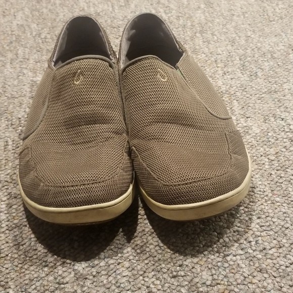 OluKai  Mens US 10 Shoes NOHEA MESH Tan Brown Slip-on Drop Heel Boat Loafers main image 7